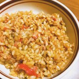 蟹の玄米炊き込みご飯　ほんのり醤油味